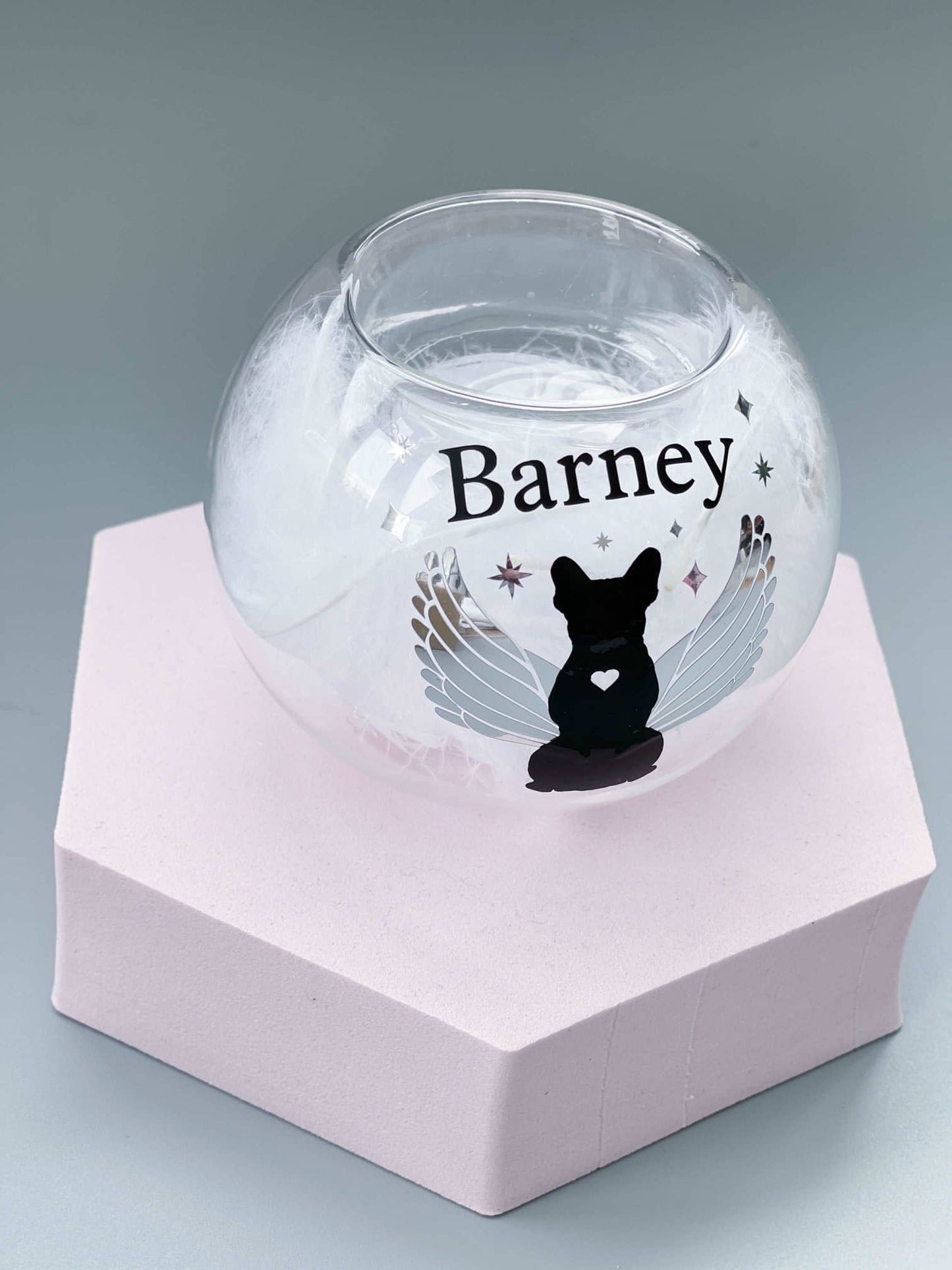Personalised French Bulldog Memorial Tealight Holder