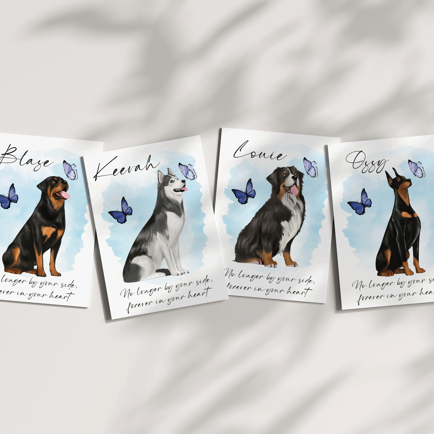Personalised Dog Loss Greetings Cards