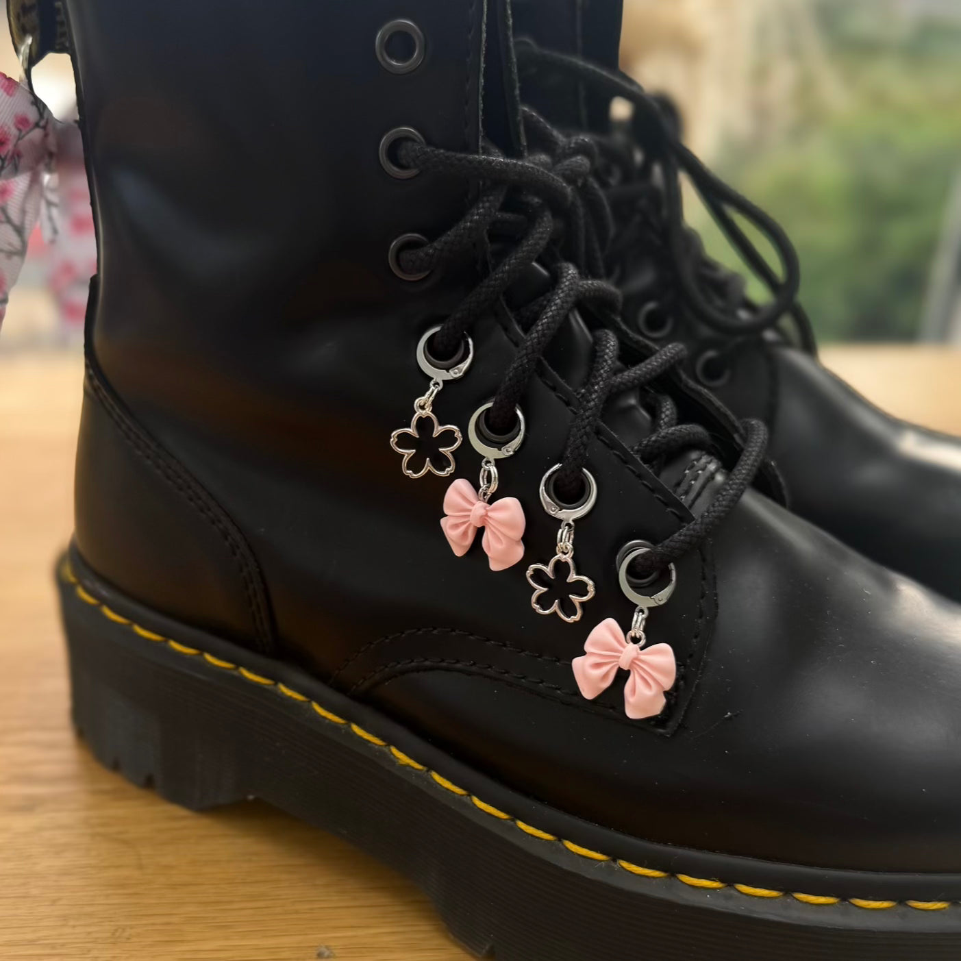 Sakura & Bow Lace Charms | Pack of 4 Charms