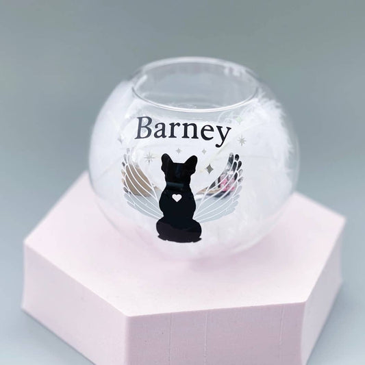 Personalised French Bulldog Memorial Tealight Holder