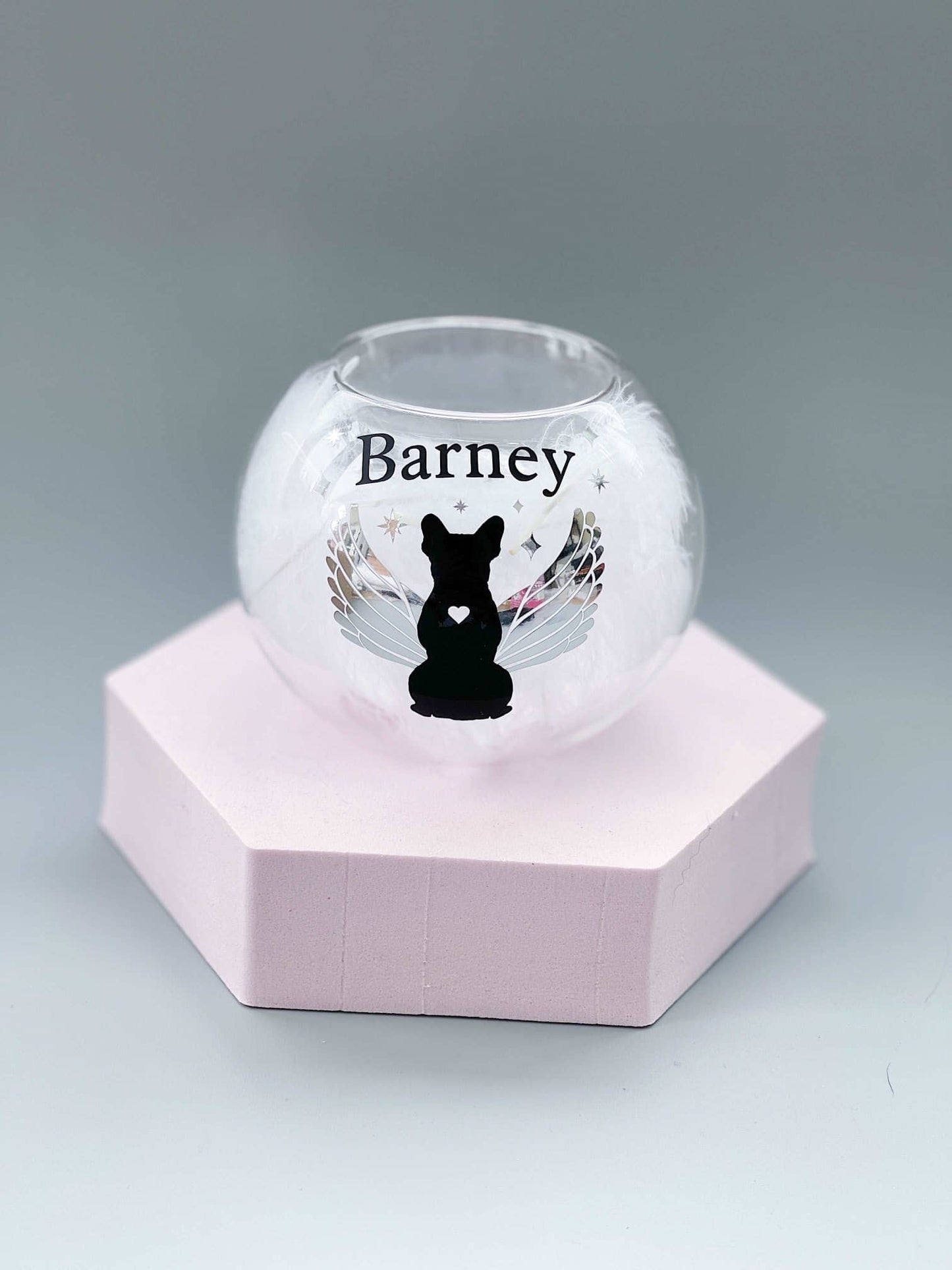 Personalised French Bulldog Memorial Tealight Holder