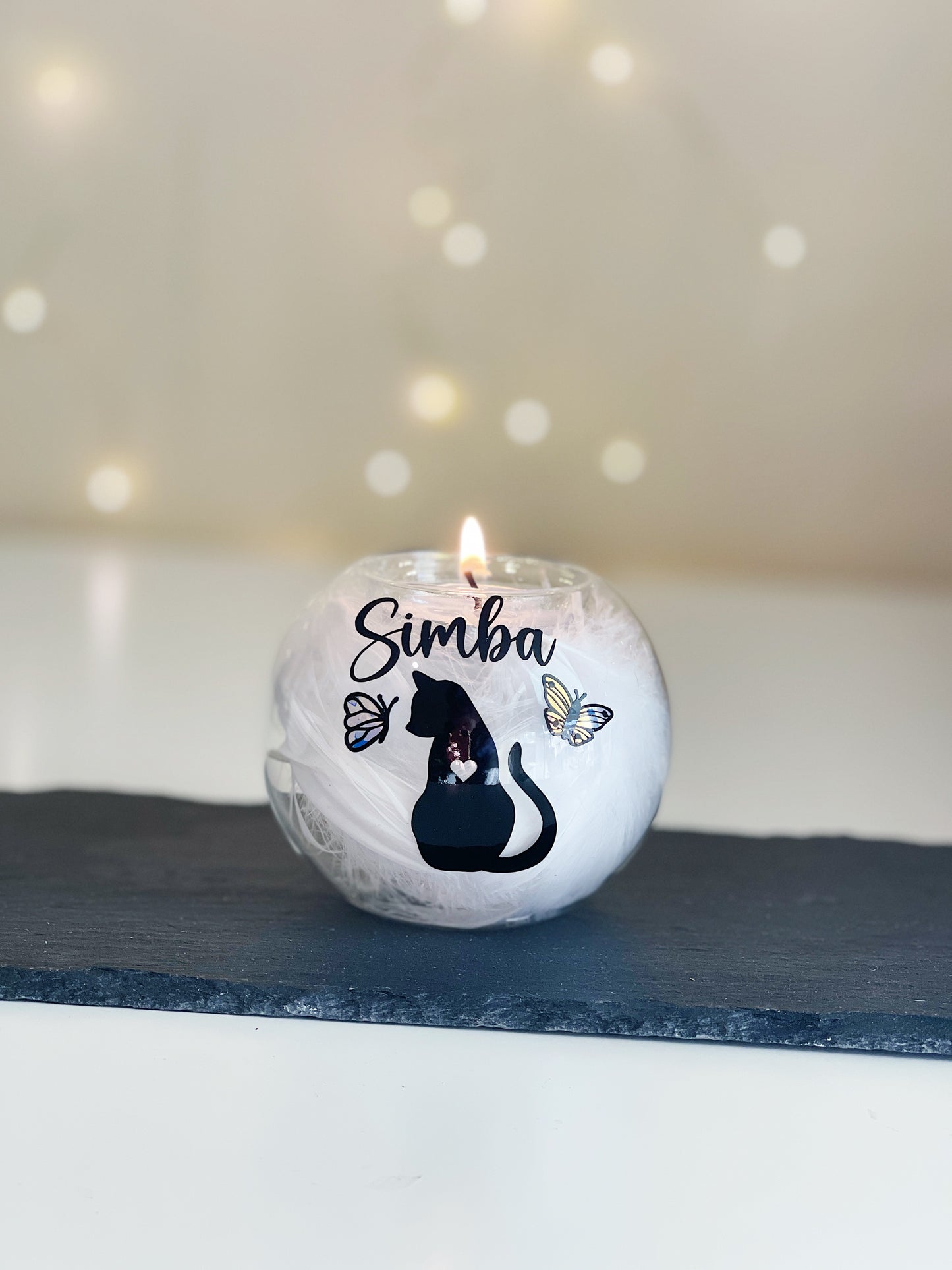 Perfectly Imperfect | Personalised Cat Memorial Tealight Holder