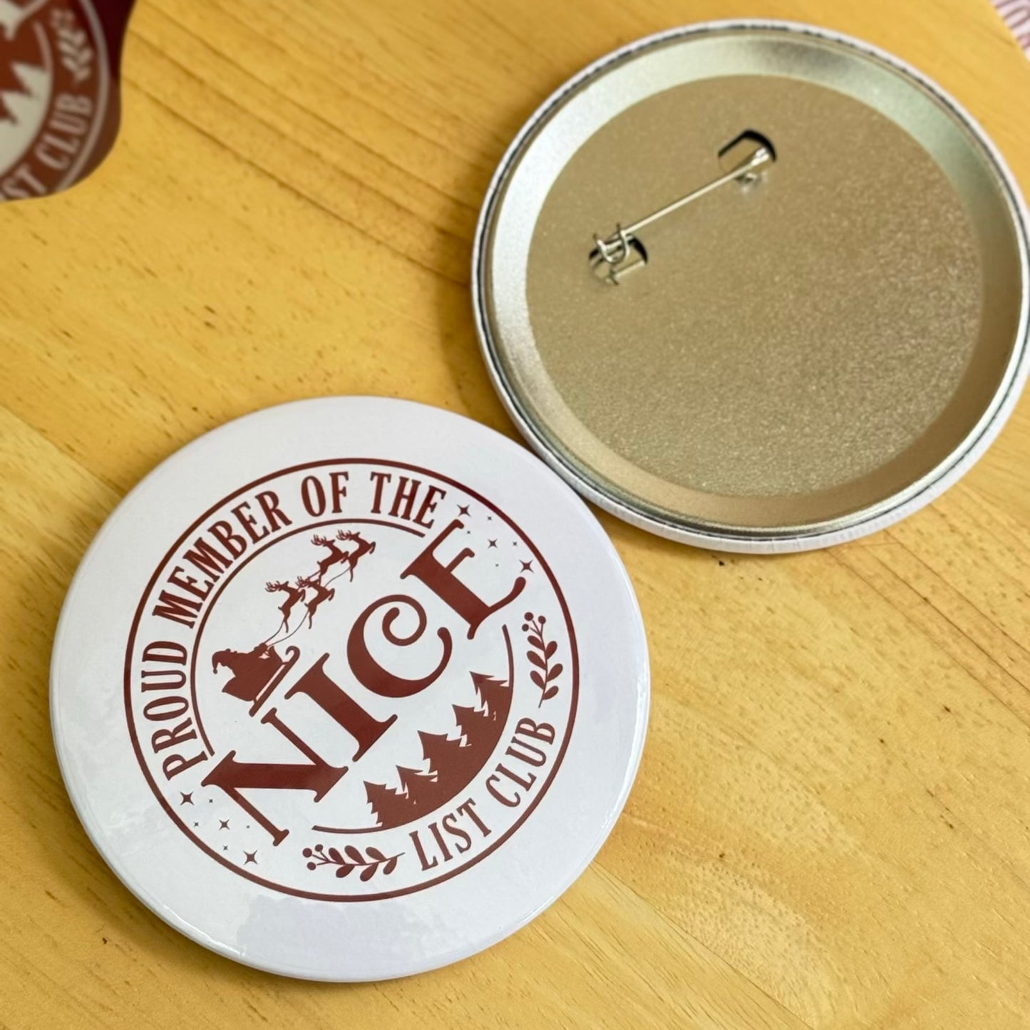 Nice List Club Button Badge - 75mm