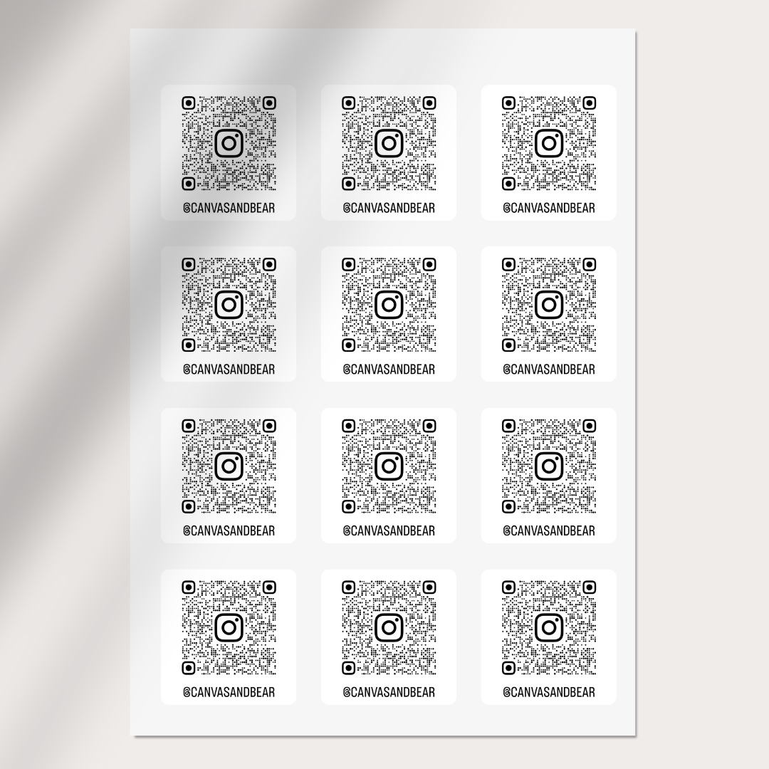 Custom Instagram QR Code Stickers | Scan to Follow & Grow Your Audience