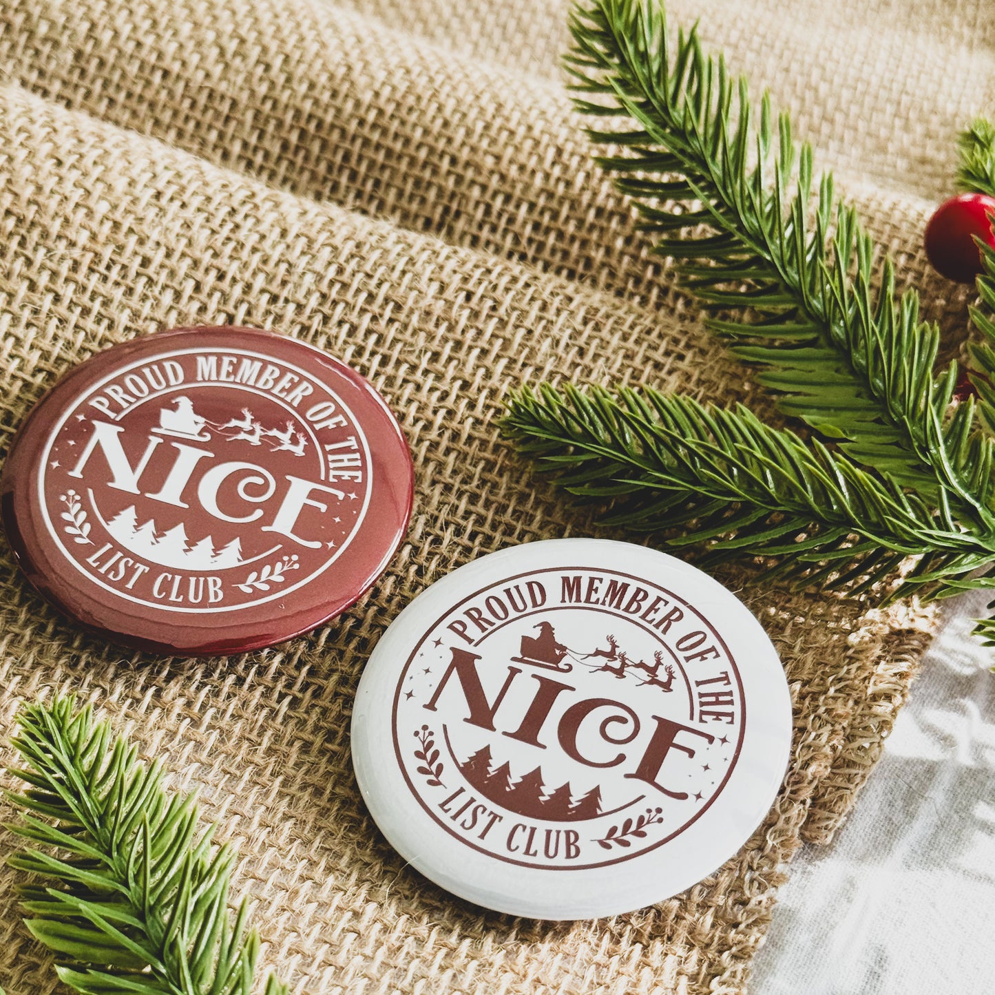 (perfectly Imperfect) Nice List Club Button Badge - 58mm