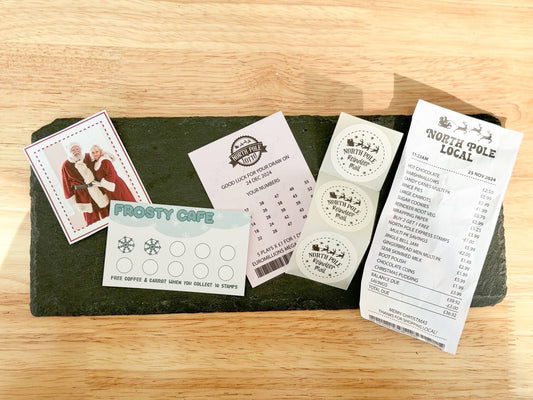 Santa’s Lost Wallet Contents Items 2025 Edition – Christmas Eve Box Filler Kit