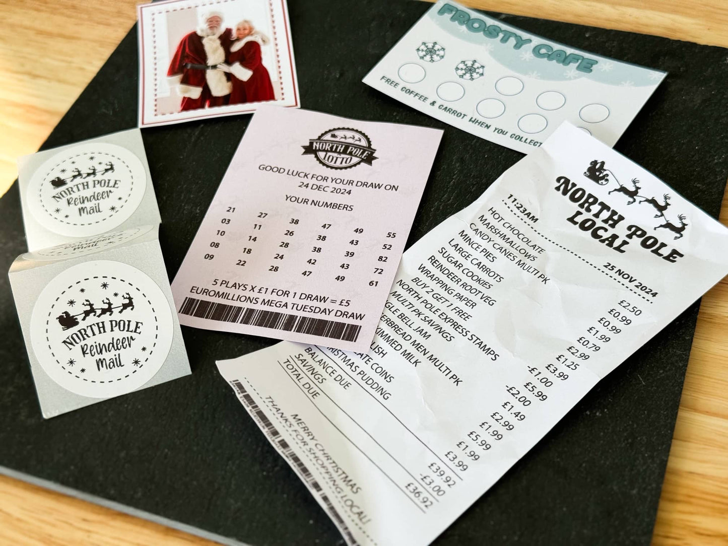 Santa’s Lost Wallet Contents Items 2025 Edition – Christmas Eve Box Filler Kit