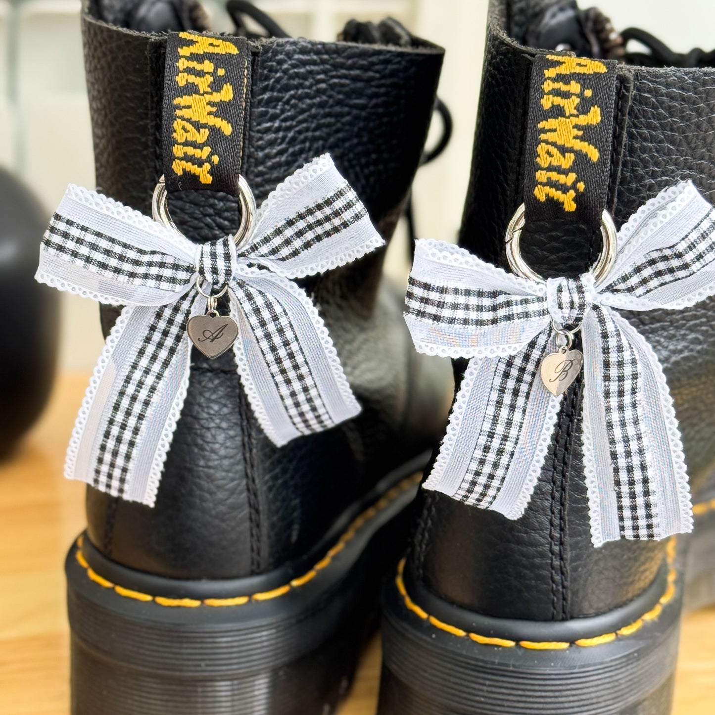 Gingham Bow Boot Charms Limited Run