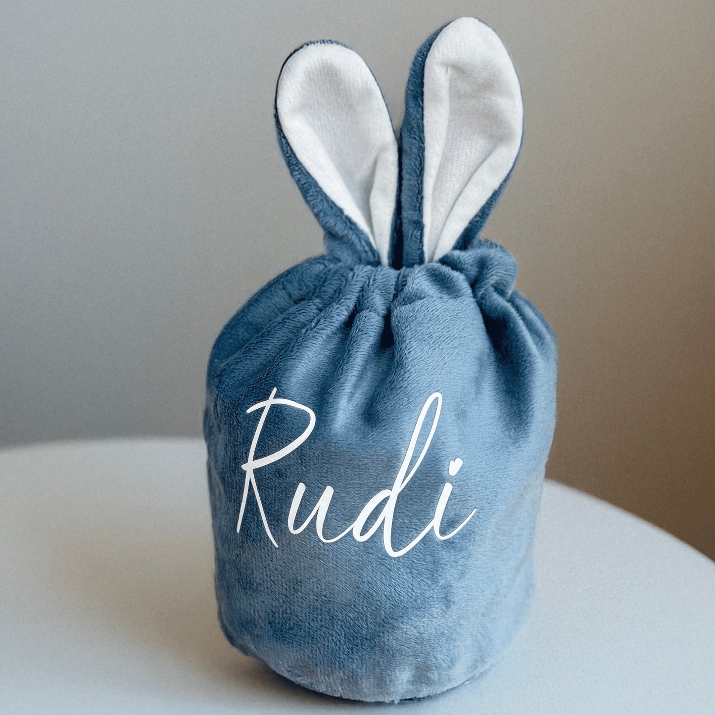 Personalised Easter Bunny Bags – Velvet Gift Bags with Custom Name