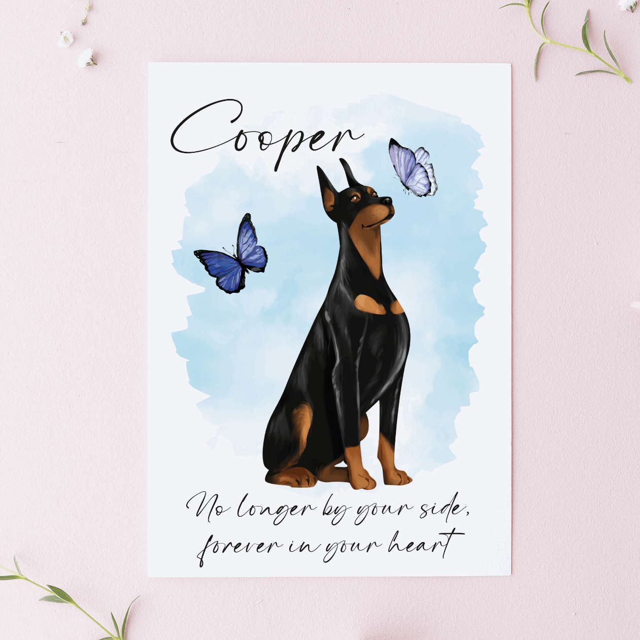 Personalised Dog Loss Greetings Cards