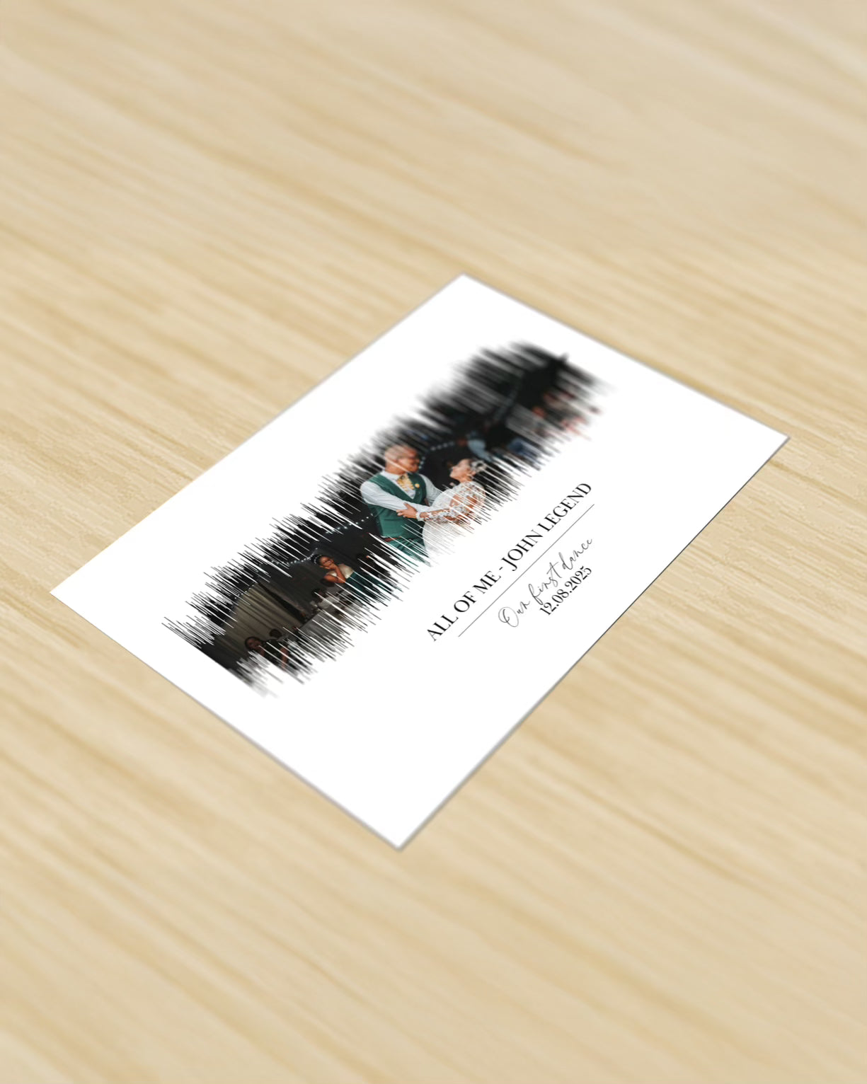 Personalised First Dance Soundwave Print | Wedding Song with Photo (Unframed)