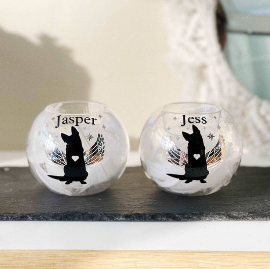 Personalised German Shepherd Memorial Tealight Holder
