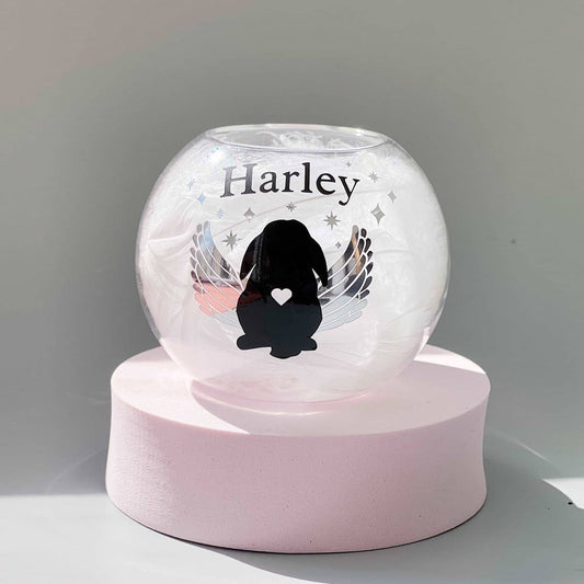 Lop Ear Bunny Personalised Memorial Tealight Holder