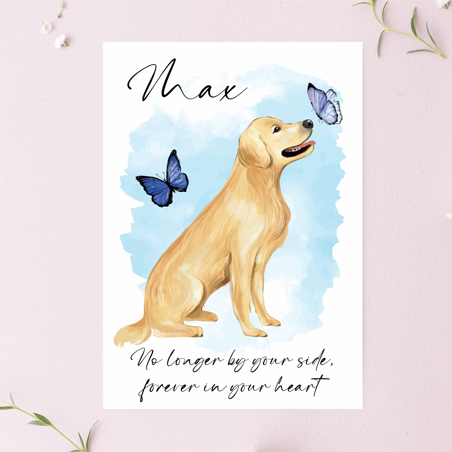 Personalised Dog Loss Greetings Cards