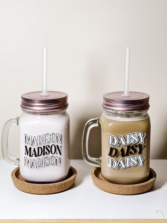 Personalised Mason Jar Mug