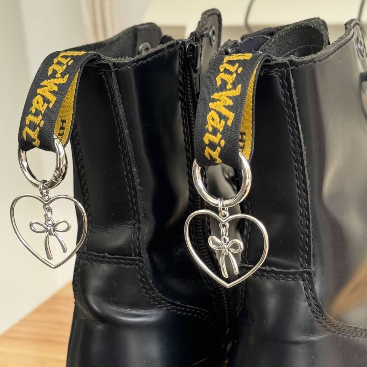 Heart & Bow Boot Charms