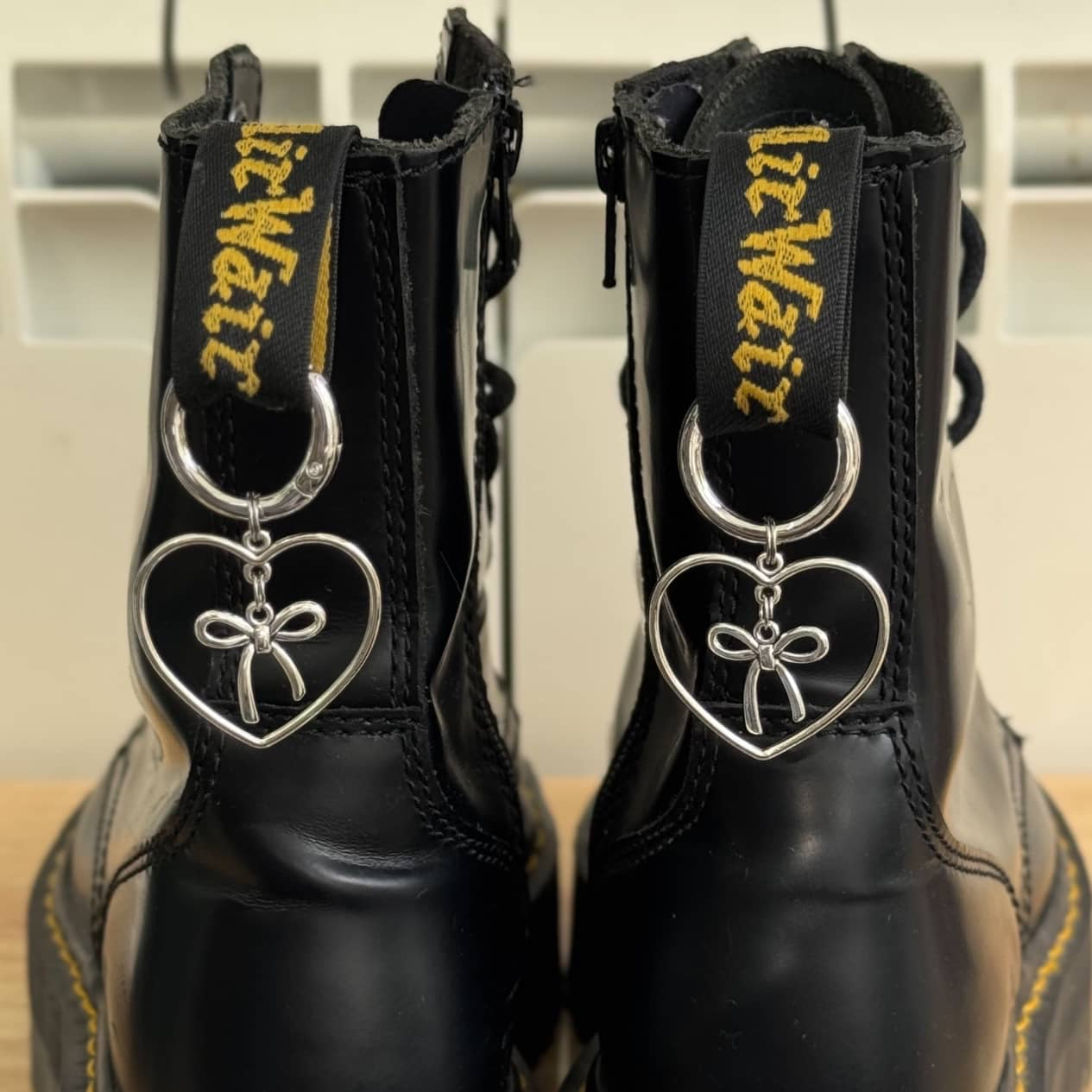 Heart & Bow Boot Charms