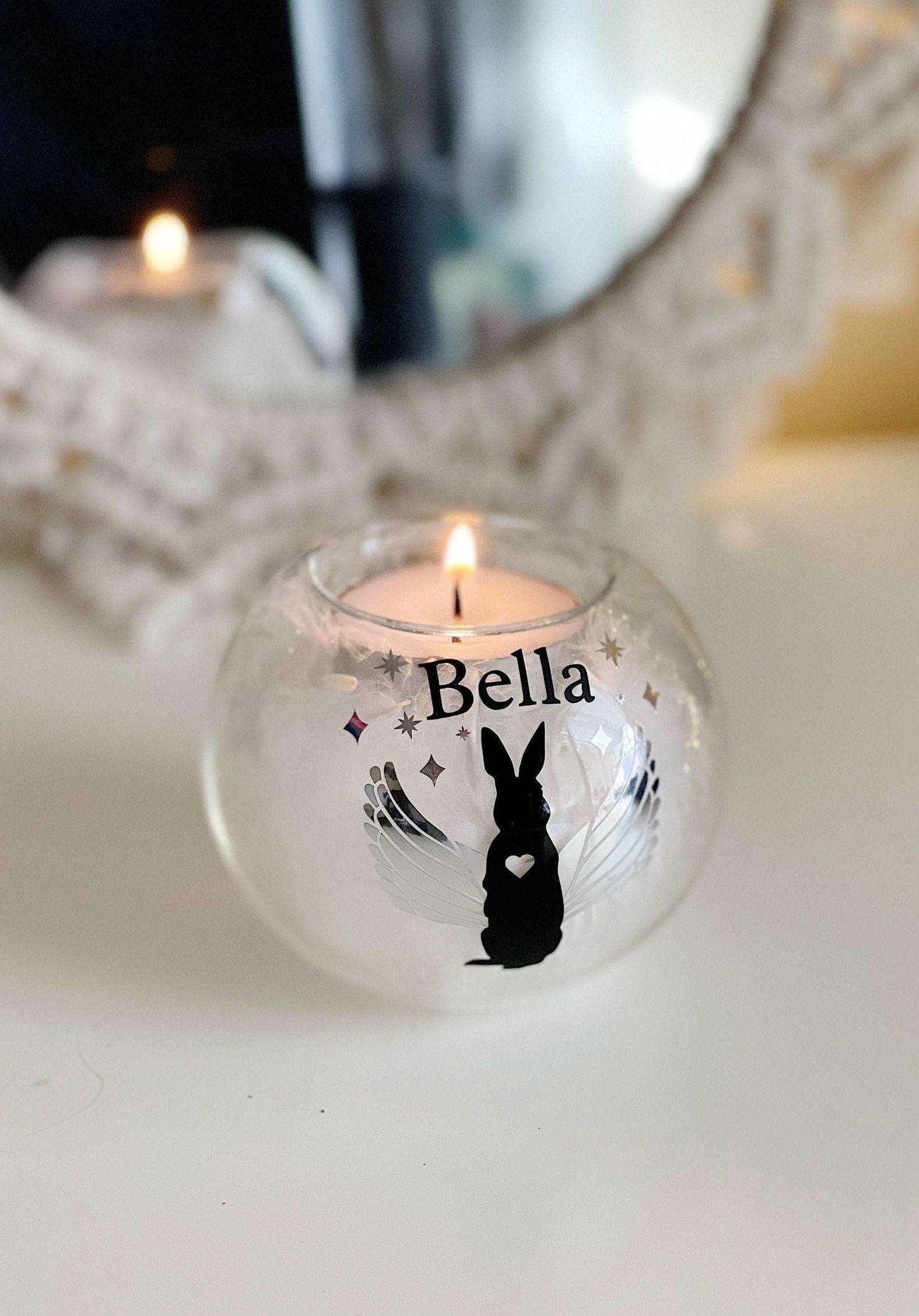Perfectly Imperfect | Personalised Rabbit/Bunny Memorial Tea-light Holder