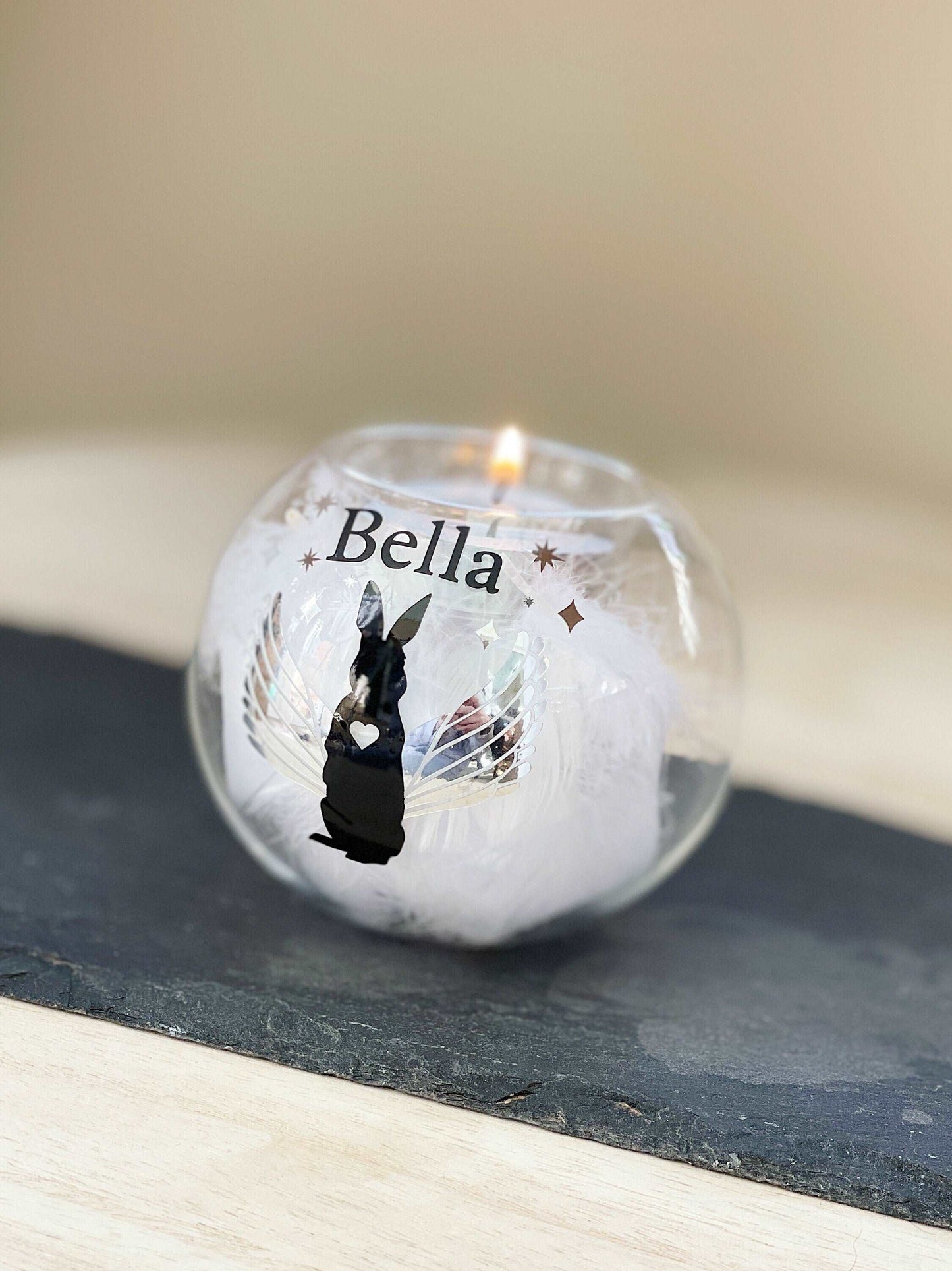 Perfectly Imperfect | Personalised Rabbit/Bunny Memorial Tea-light Holder