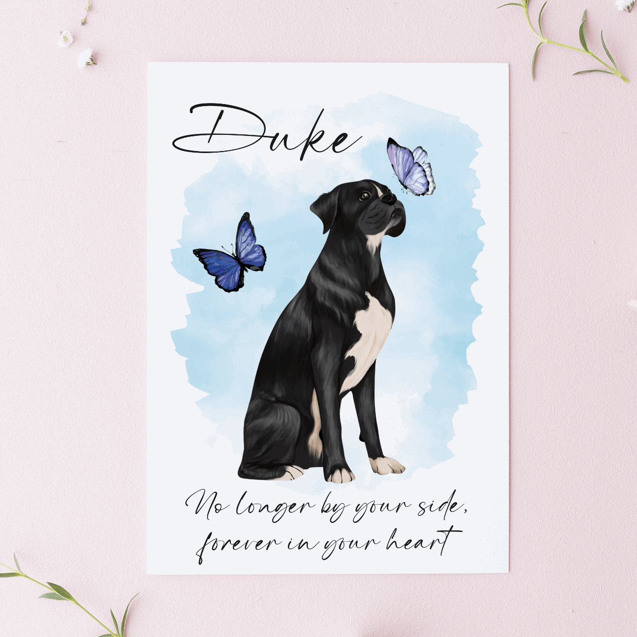 Personalised Dog Loss Greetings Cards
