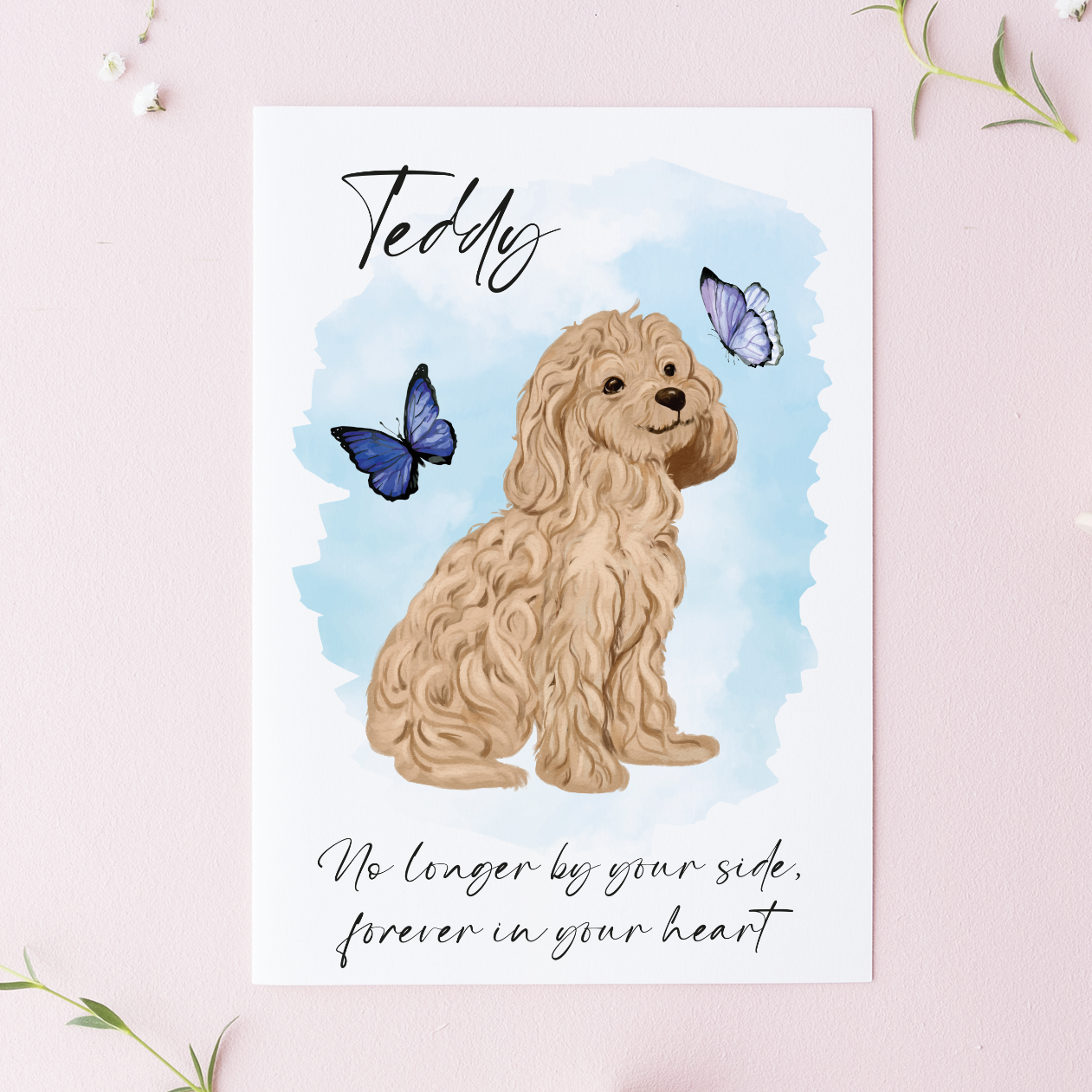 Personalised Dog Loss Greetings Cards