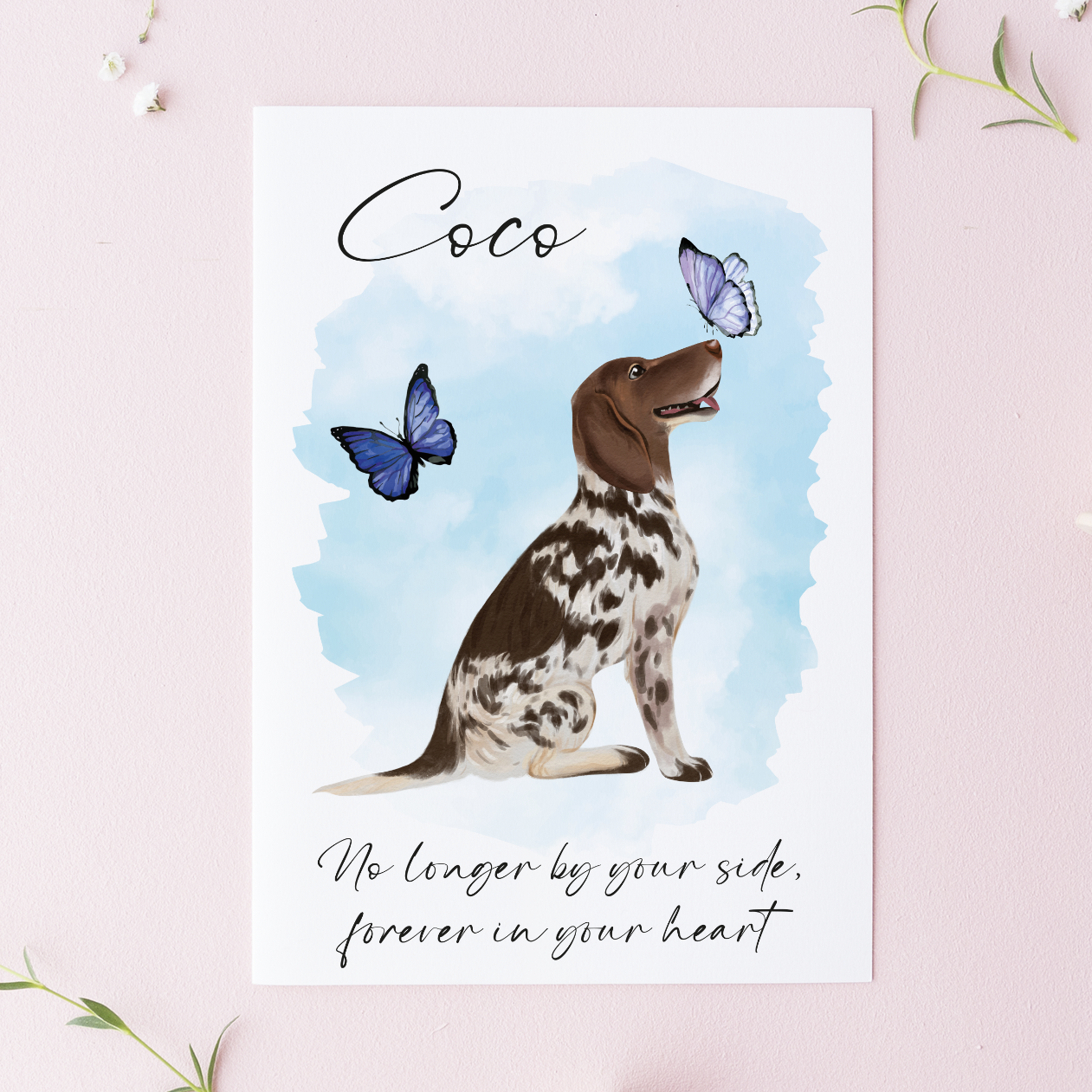 Personalised Dog Loss Greetings Cards