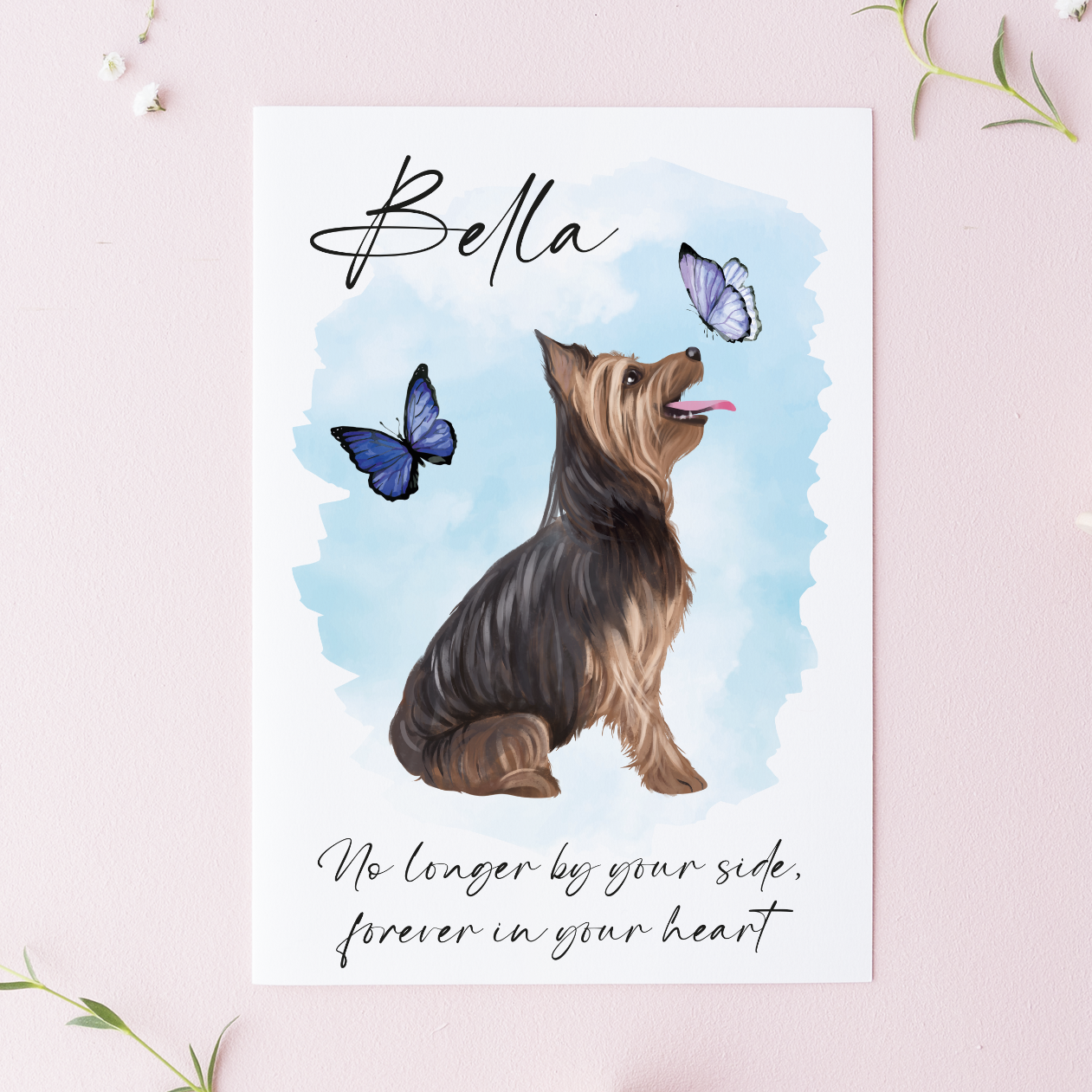 Personalised Dog Loss Greetings Cards