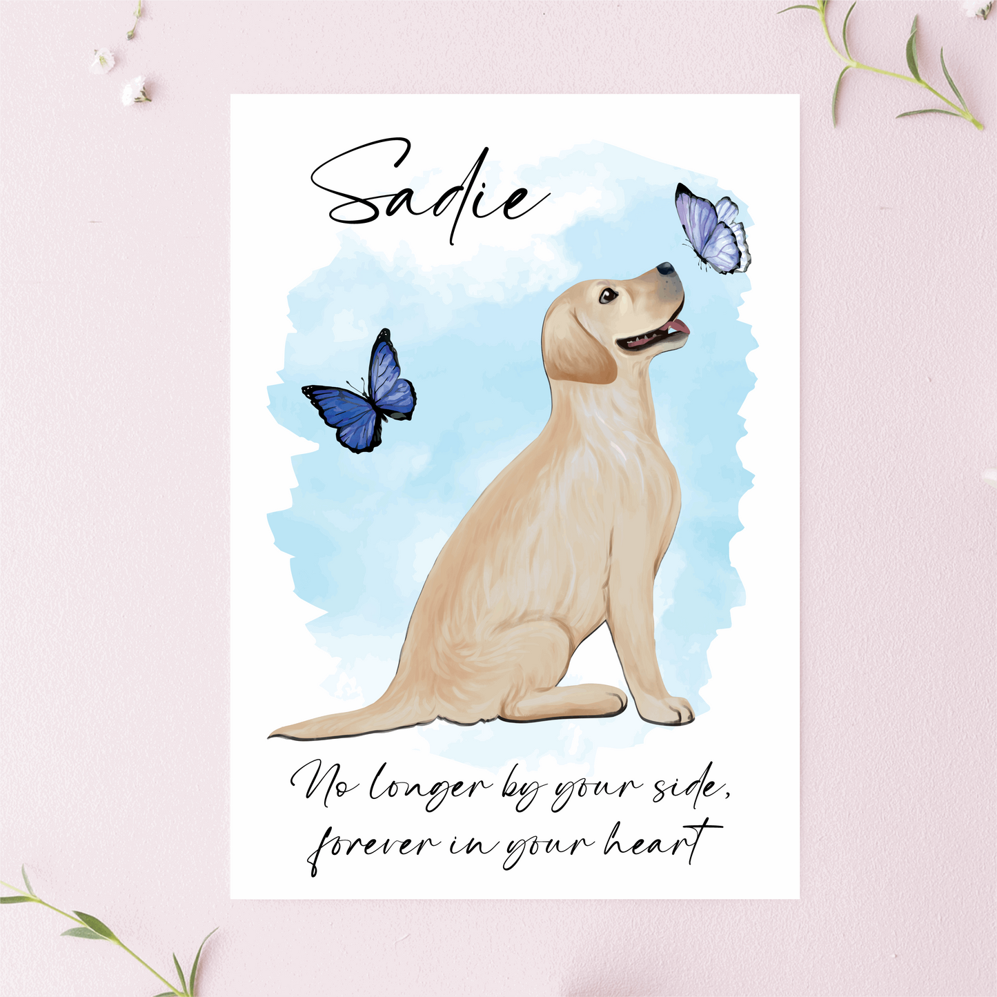 Personalised Dog Loss Greetings Cards