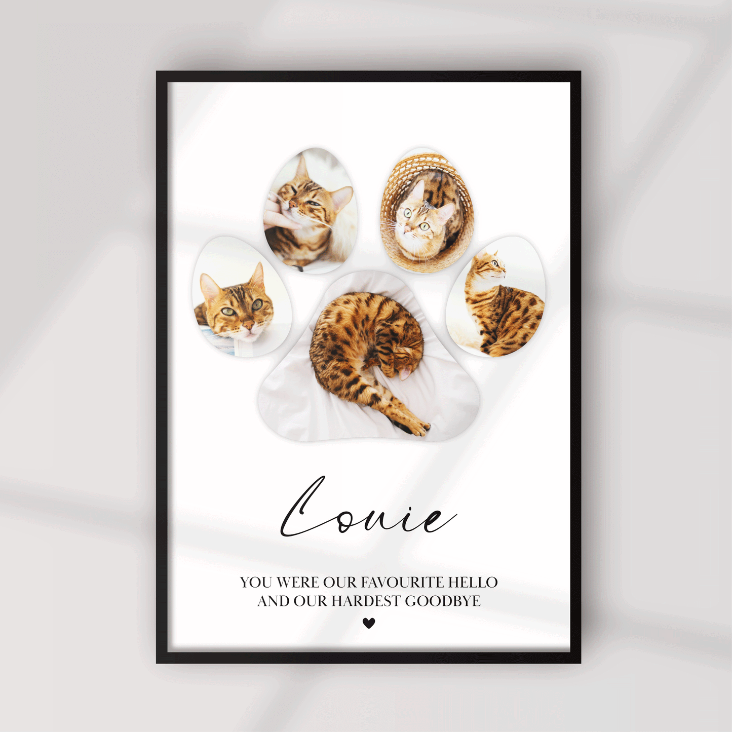 Personalised Pet Photo Memorial Print