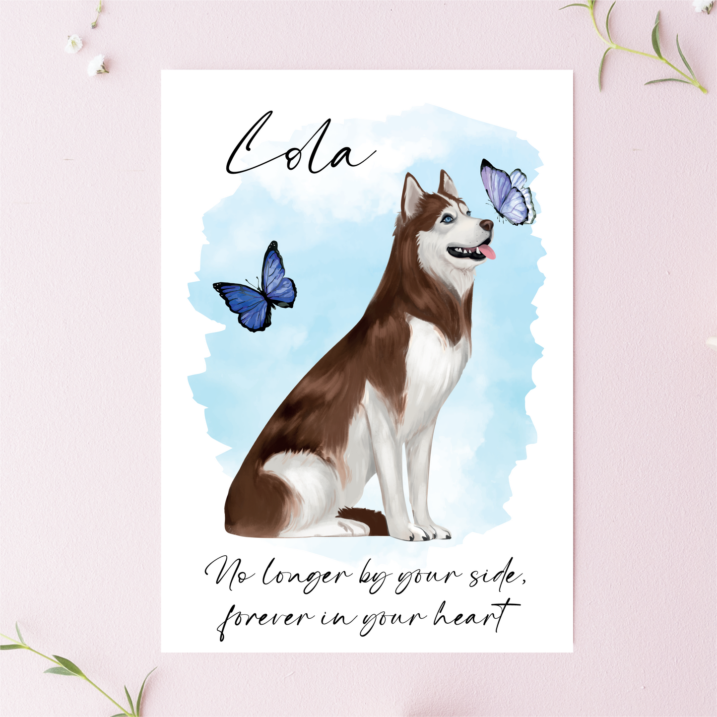 Personalised Dog Loss Greetings Cards