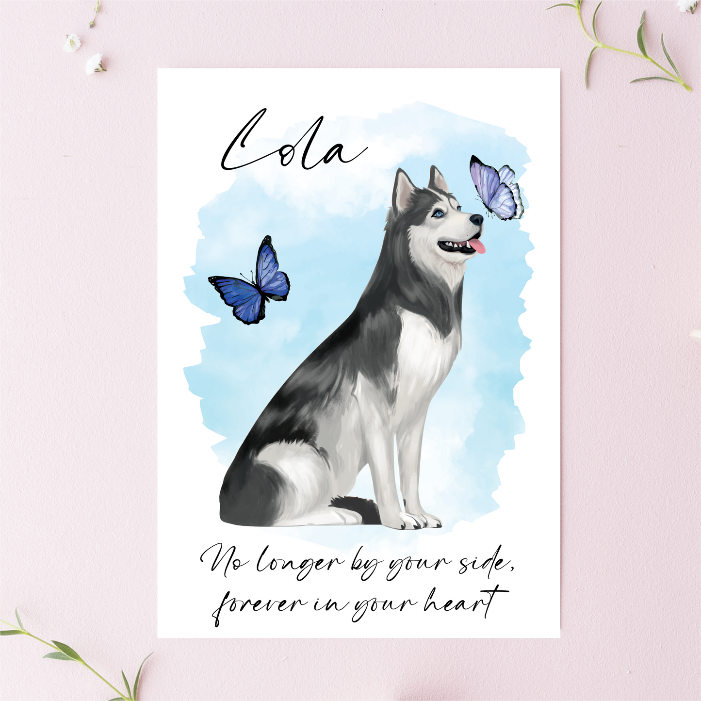 Personalised Dog Loss Greetings Cards
