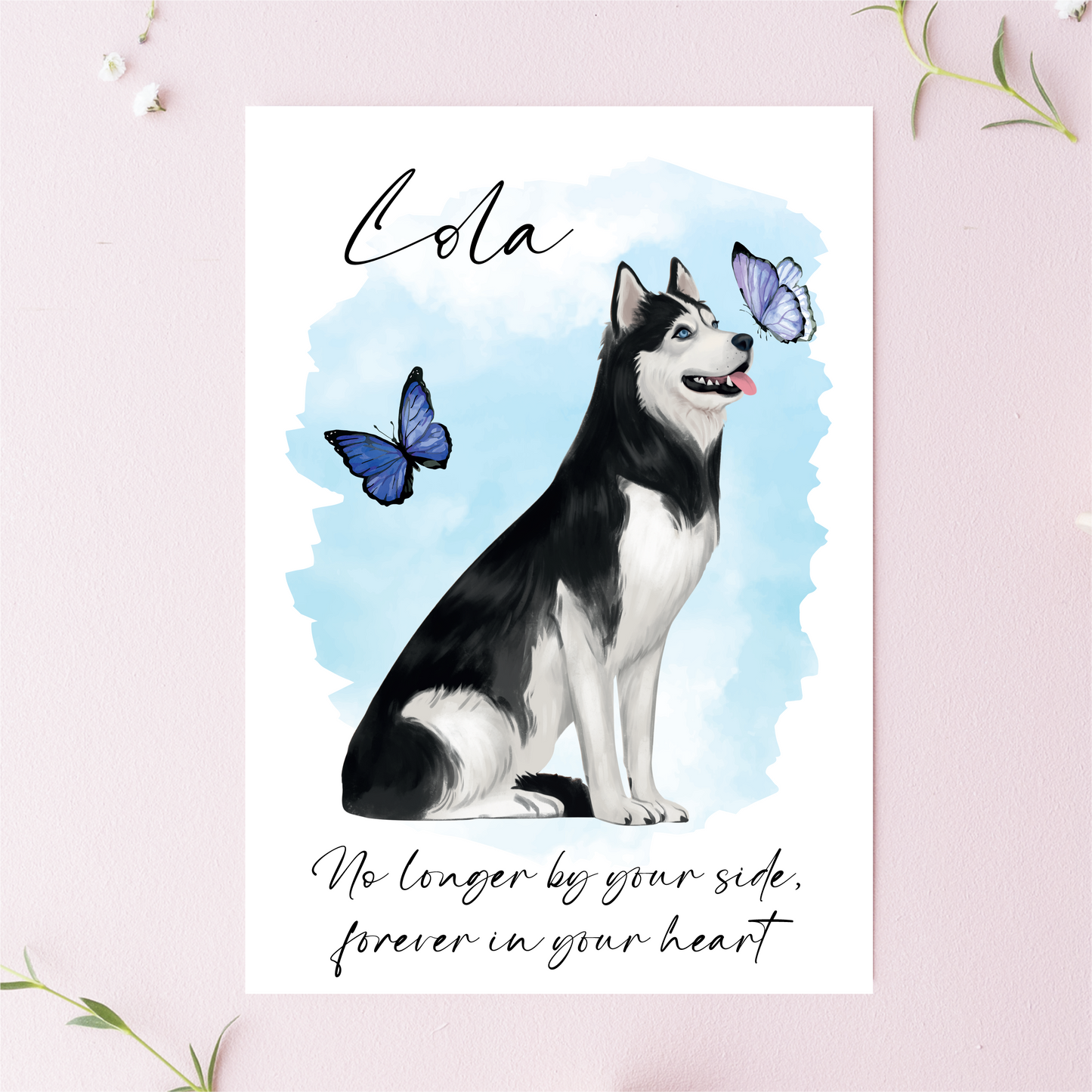 Personalised Dog Loss Greetings Cards
