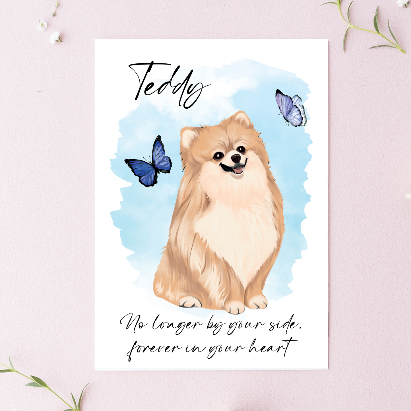 Personalised Dog Loss Greetings Cards