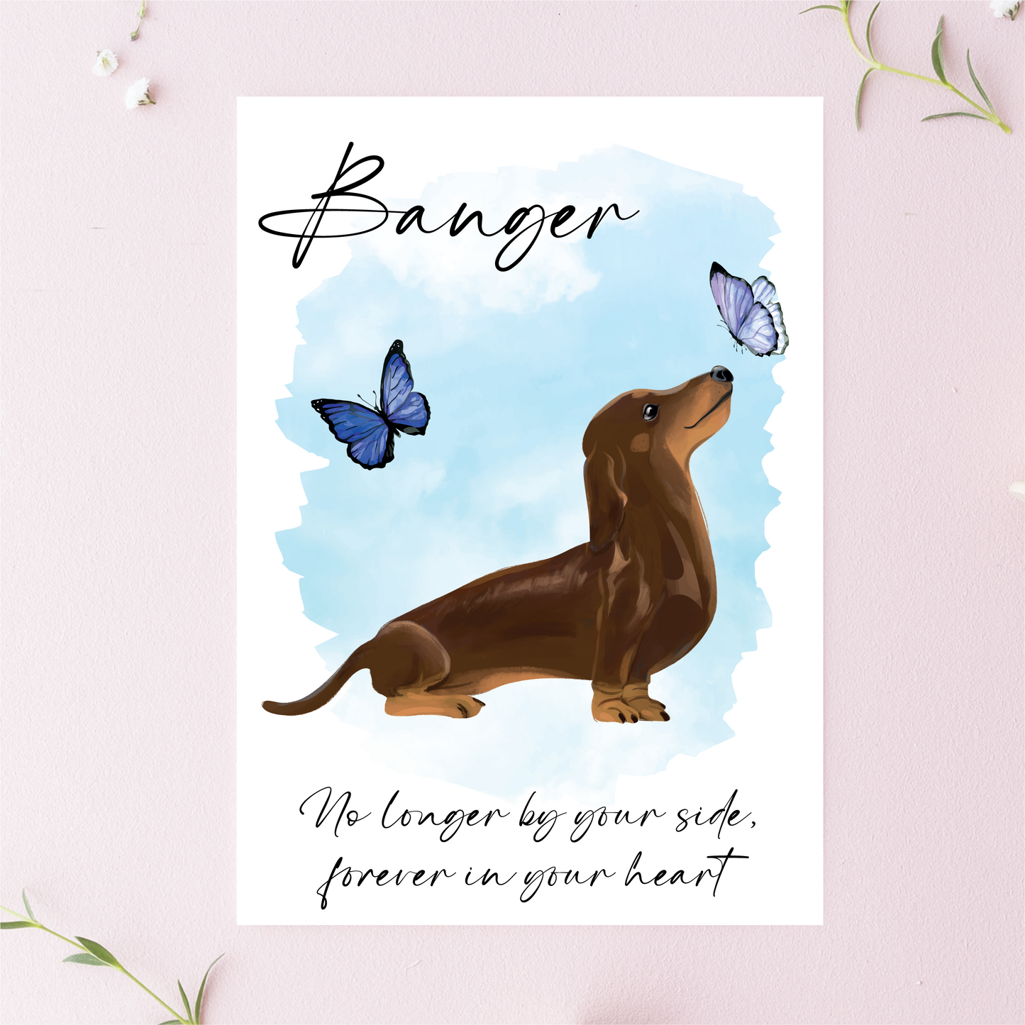 Personalised Dog Loss Greetings Cards