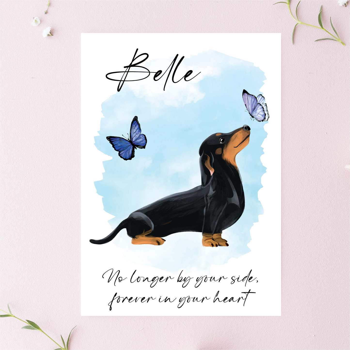 Personalised Dog Loss Greetings Cards