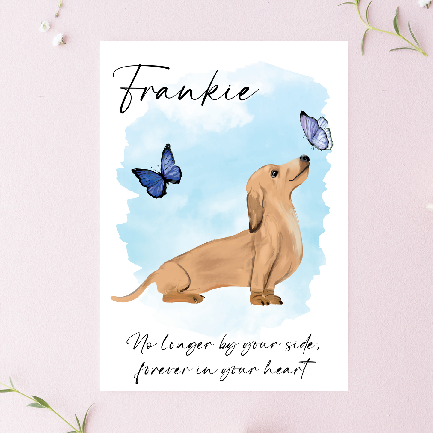 Personalised Dog Loss Greetings Cards