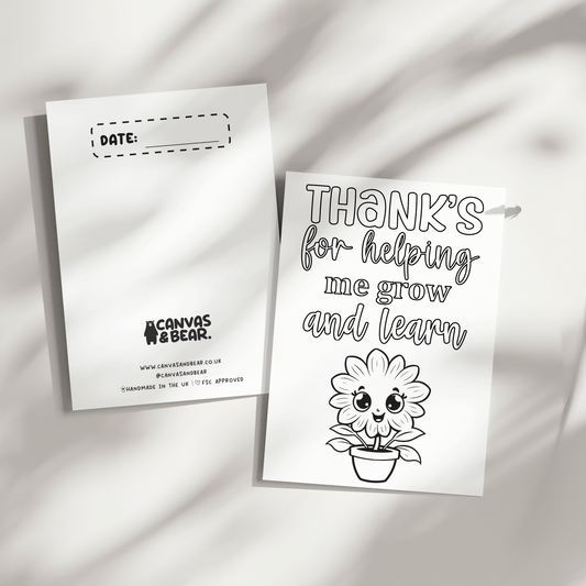 Teacher Thank You Colour In Card