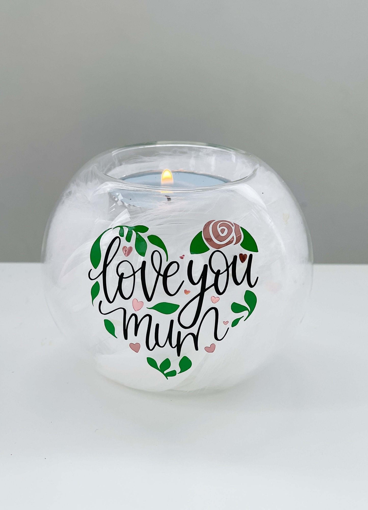 "love you mum” Memorial Keepsake Memorial Canvas & Bear