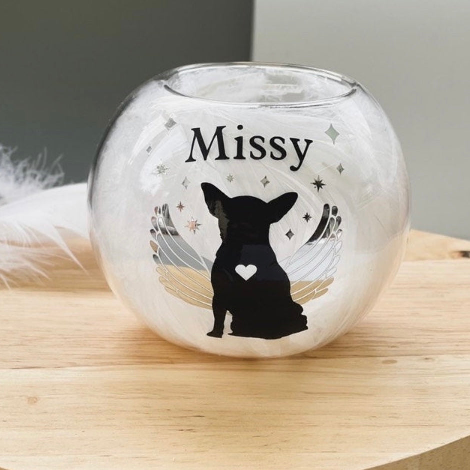 Personalised Chihuahua Memorial Tealight Holder