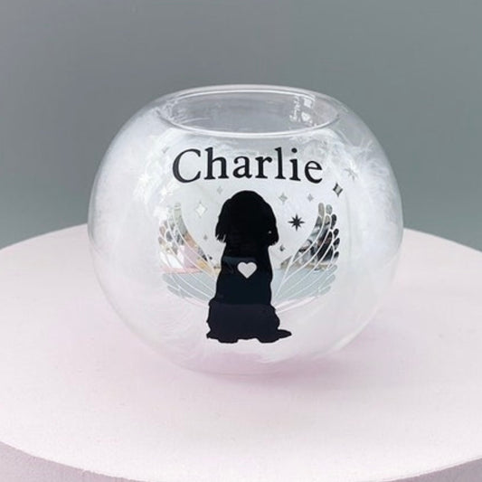 Personalised Springer Spaniel dog Memorial Tealight Holder