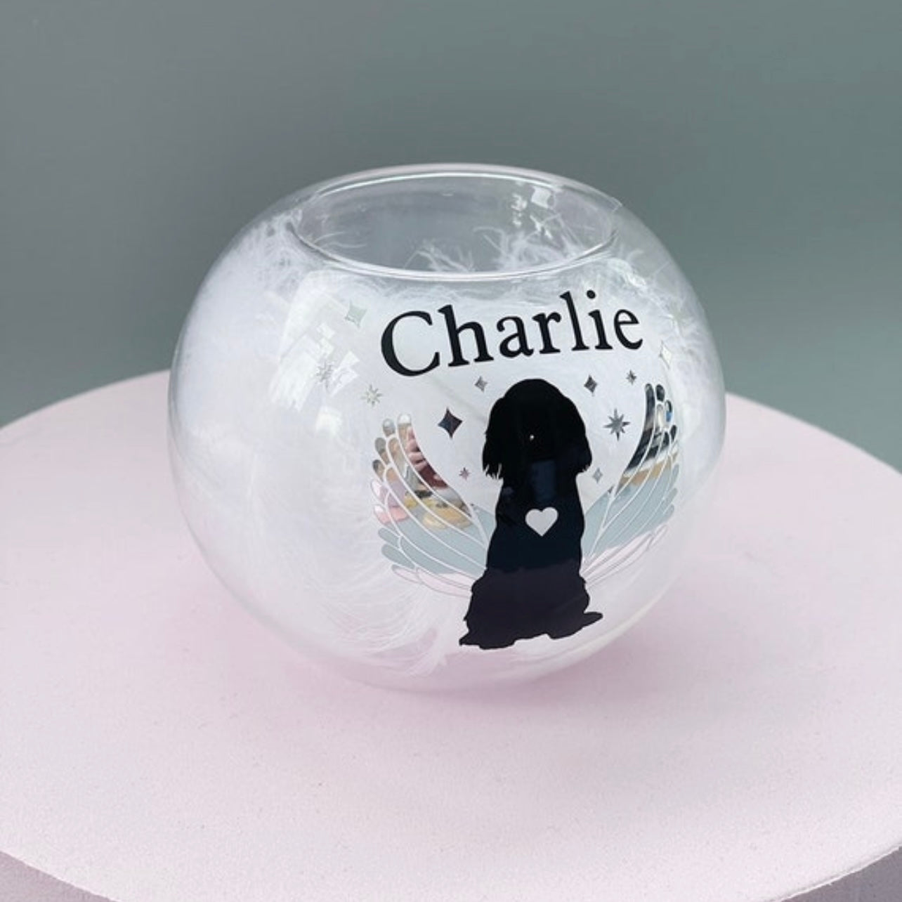 Personalised Springer Spaniel dog Memorial Tealight Holder