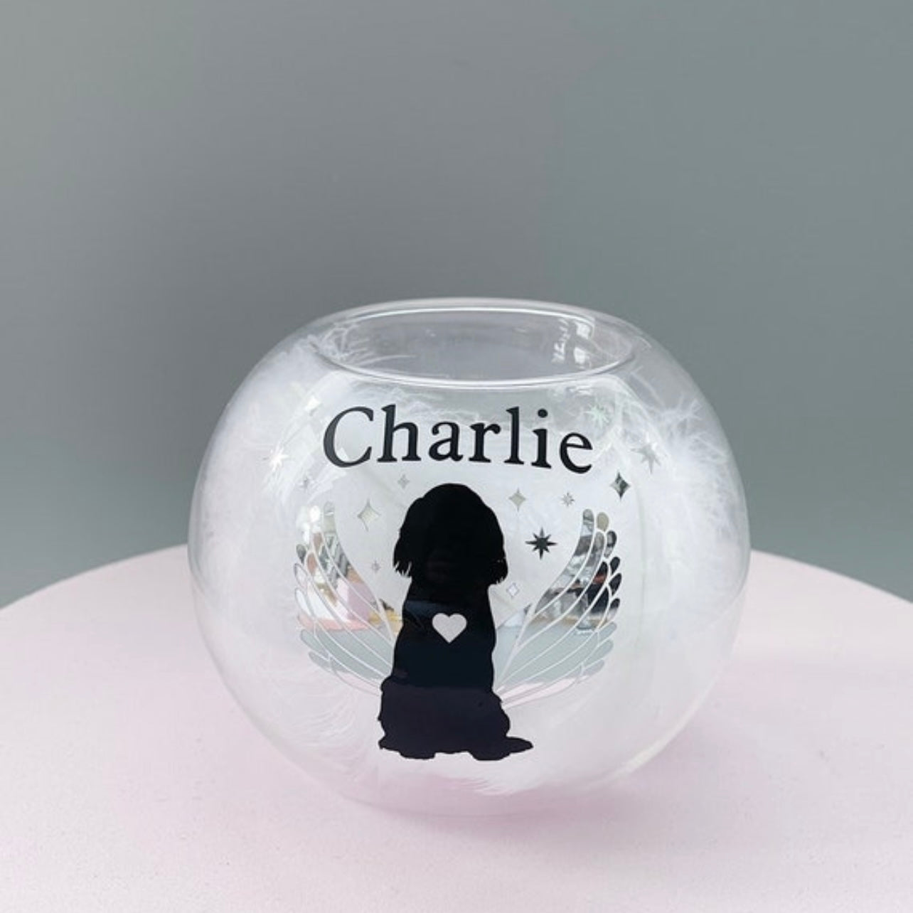 Personalised Springer Spaniel dog Memorial Tealight Holder