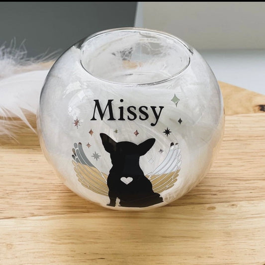 Personalised Chihuahua Memorial Tealight Holder
