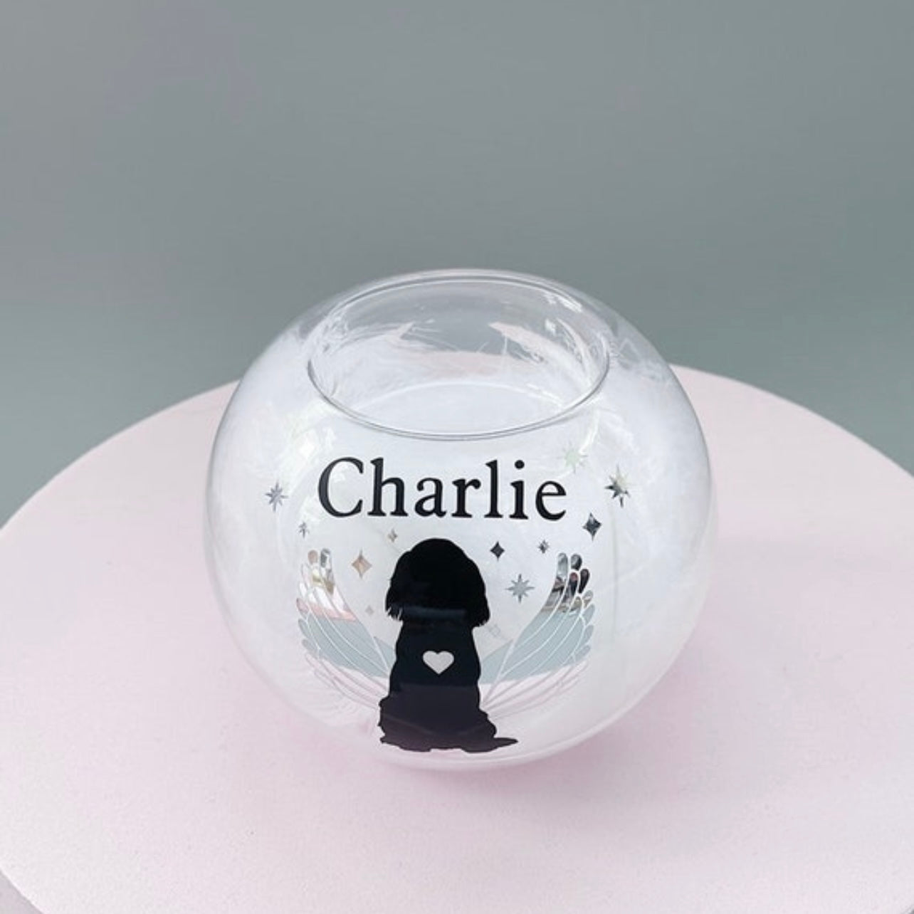 Personalised Springer Spaniel dog Memorial Tealight Holder
