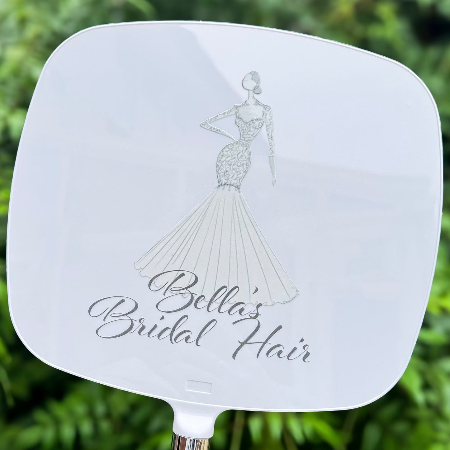Personalised Salon Handheld Mirror with Custom Logo