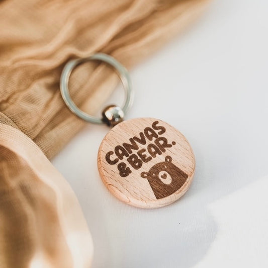 Personalised Engraved Logo & QR Code Keyring