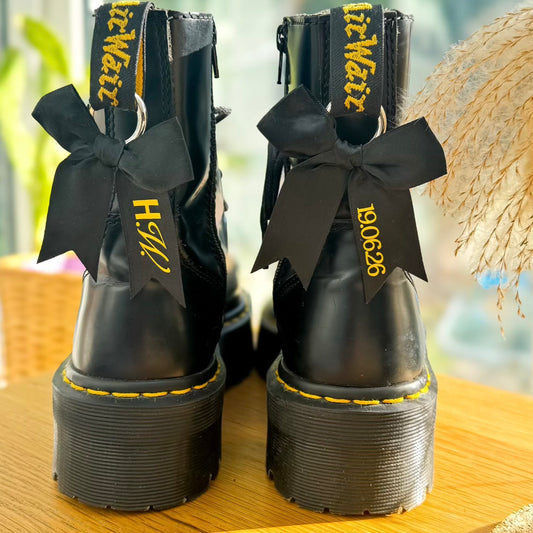 HW Tour Date Black Bow Boot Charms Boot Charms