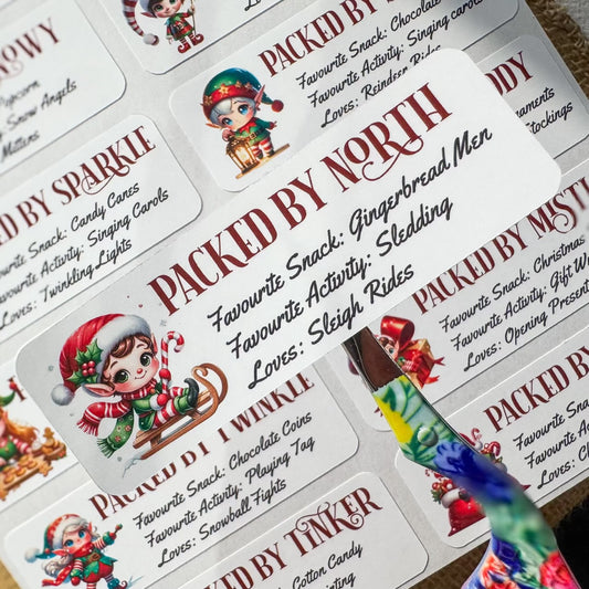 Elf Sticker Labels | Christmas Gift Labels for Kids