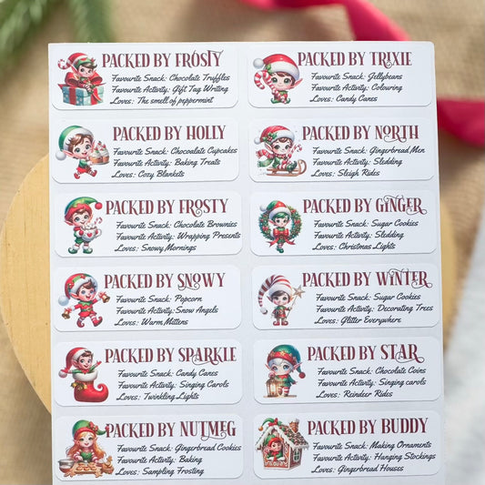 Elf Sticker Labels | Christmas Gift Labels for Kids
