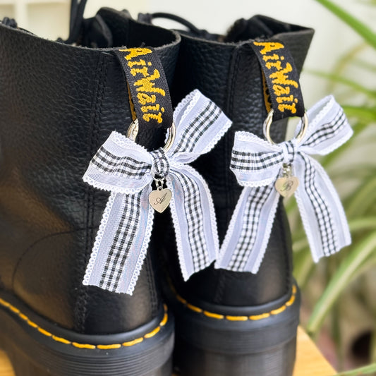 Gingham Bow Boot Charms Limited Run